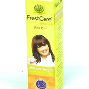 A 10ml bottle of FreshCare Splash Fruity medicated aromatherapy oil, a Halal-certified product of Indonesia containing fruity essential oils.