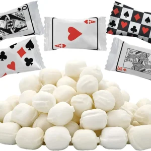 Individually wrapped Fruidles mint buttermints, perfect as after-dinner candies or wedding favors.