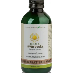Kerala Ayurveda Gandharvahasthadi Kwath 200 ml, an anti-flatulent and carminative appetizer.