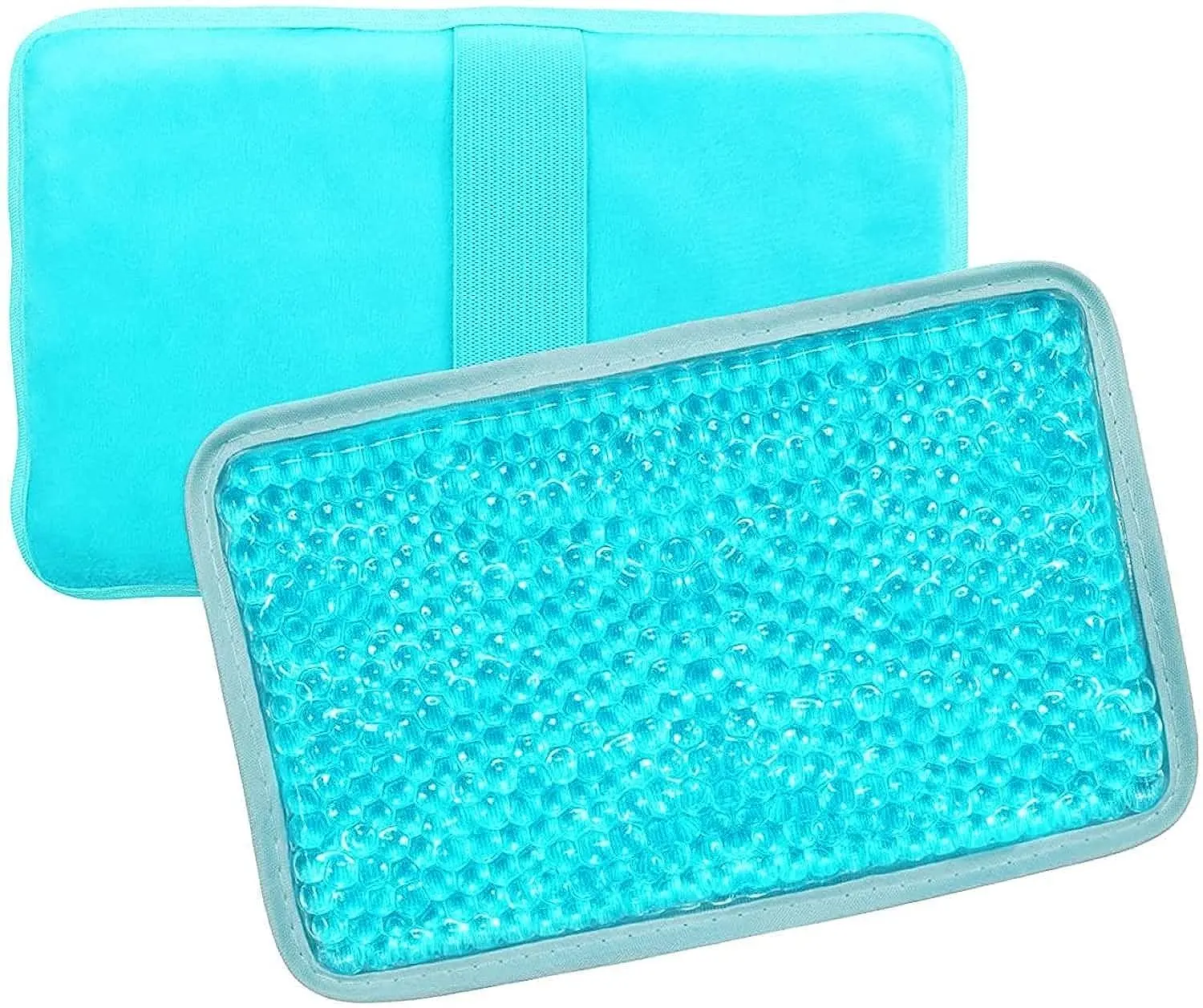 Reusable gel ice pack for hot and cold therapy providing pain relief for injuries and swelling on knee, shoulder, foot, back, and ankle.