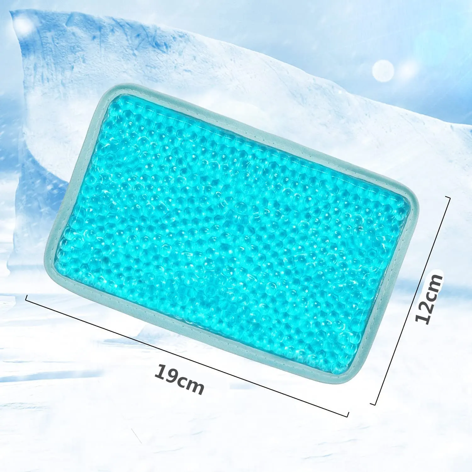Reusable gel ice pack for hot and cold therapy providing pain relief for injuries and swelling on knee, shoulder, foot, back, and ankle.