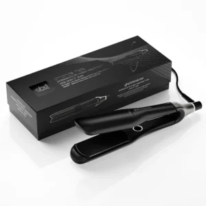 The ghd Chronos Max wide plate hair straightener delivers 3X faster styling with 90% more shine and long-lasting results, perfect for thick, curly hair.