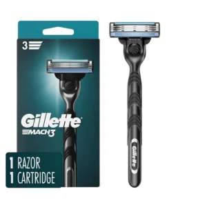 Gillette Mach3 razor with one blade refill provides a classic, close shave with lubrication for enhanced glide and long-lasting sharpness.