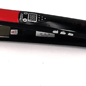 One-inch GlobalStar hair straightener with LED temperature display, adjustable from 120°F to 480°F, and universal voltage, ideal for Globalstar keratin treatments.