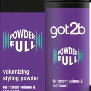 Got2b Powder'ful Volumizing Styling Powder gives instant root lift and hair volume with a natural hold and vegan formula.