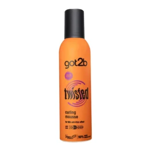 Got2B Twisted Curling Mousse defines curls, providing shape, bounce, and up to 96 hours of anti-frizz effect while helping protect against blow-dry damage.