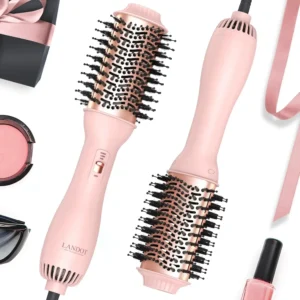 The hair blow dryer brush is an oval hot air brush that can dry and style hair for salon-quality blowouts at home.