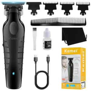 This professional cordless hair clipper provides a precise and comfortable haircut, perfect for fades, blends, and trimming hair, beards, and body hair, making it an ideal gift.