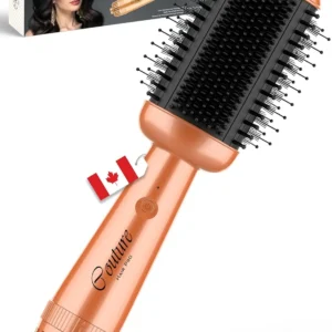 The Couture Hair Pro hot air brush dries, volumizes, and straightens hair with ionic technology for smooth, shiny, frizz-free results.