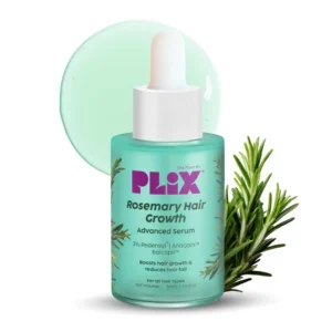 Plix hair growth serum with Redensyl, AnaGain, and Baicapil rejuvenates hair follicles, stimulates faster hair growth, and increases hair density for men and women.