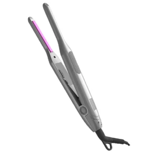 This 2 in 1 hair straightener and curler features ceramic coating and adjustable temperature settings for styling short hair and beards.