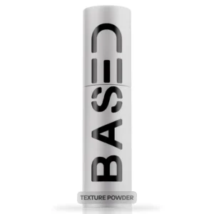 Based Bodyworks texturizing hair powder in a spray bottle adds volume and texture with a clean matte finish, perfect for styling short to medium hair.