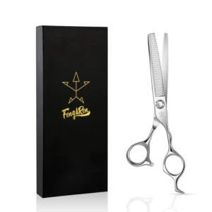 These high-end 6.5 inch stainless steel hair thinning scissors are extremely sharp and perfect for professional hairdressers, cosmetologists, and home use on men, women, kids and babies.