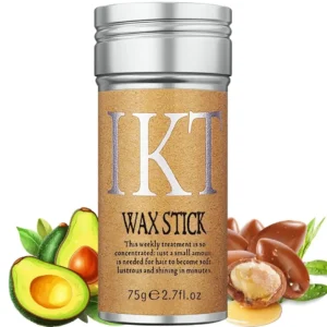 Hair wax stick tames flyaways and frizz, providing long-lasting edge control for sleek hairstyles on wigs and natural hair.