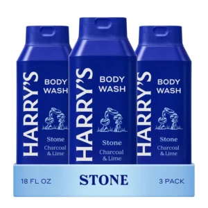 Harry's Stone scented men's body wash cleanses deeply with a rich lather, leaving skin smooth and conditioned without sulfates, parabens, or dyes.
