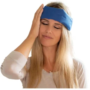 This cooling headache relief band is designed to provide soothing relief from migraines, tension headaches, and sinus pain with its flexible, dual-sided ice pack.