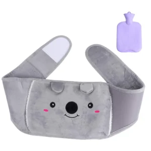 This is a Healifty portable hot water bottle with a soft, plush waist cover belt, designed for adults and made of rubber.