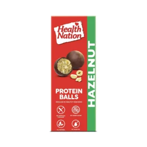 A delicious Health Nation hazelnut protein ball for digestive and heart health.