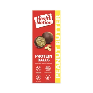 A delicious Health Nation peanut butter protein ball provides a rejuvenating and charged energy boost.
