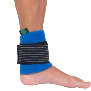 Extra large reusable gel pack provides both heat and cold therapy for ankle pain relief and can be microwaved or frozen.