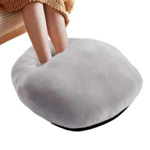 Experience soothing warmth with this electric heated foot warmer featuring cartoon shoe design, perfect for providing comfort under the desk in your home, dorm, or office.