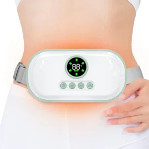 This portable cordless heating pad provides fast pain relief for menstrual cramps with three heat levels and four massage modes.