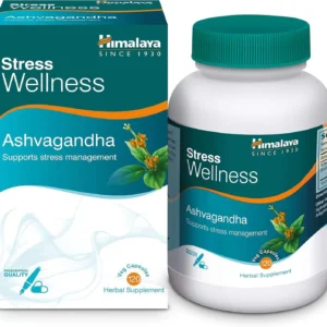 Himalaya Ashwagandha capsules offer natural stress and anxiety relief for both women and men, providing a sense of well-being with this value pack of 120 vegetarian capsules.