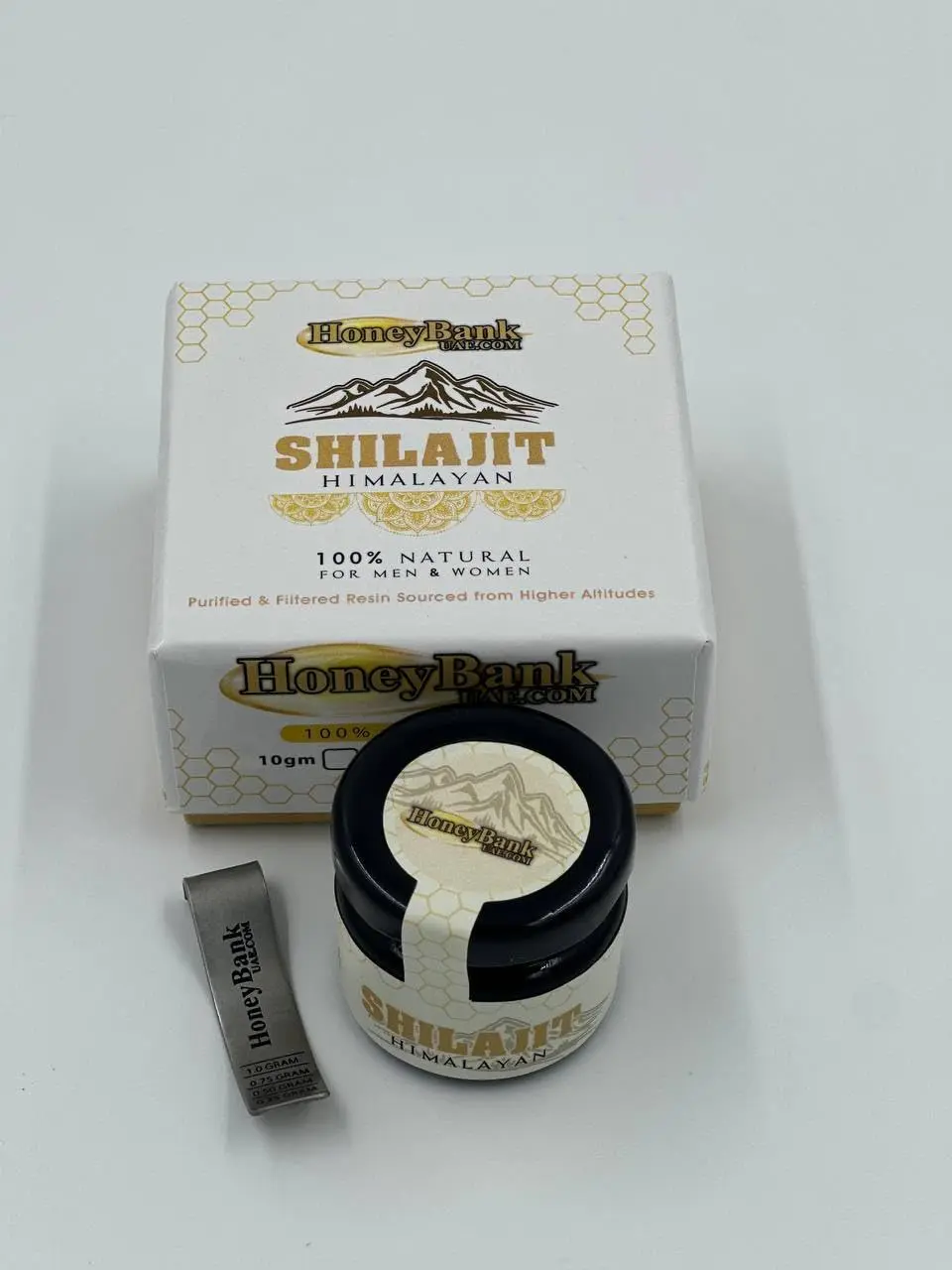 This is an image of Himalayan Shilajit, a pure and organic natural energy booster sourced from the Himalayas, known to strengthen and revitalize.