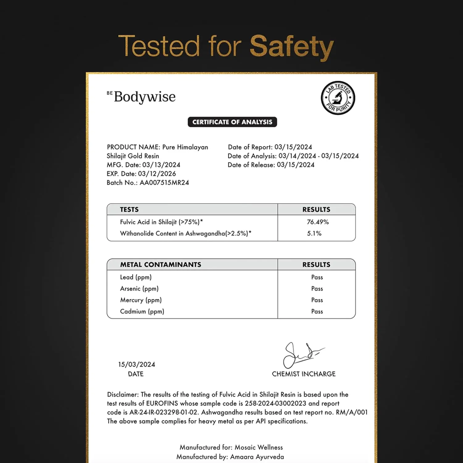 Be Bodywise Himalayan Shilajit gummies in gold grade quality, lab tested and with ashwagandha, gokshura, fulvic acid and 85+ trace minerals to support energy, strength and overall wellbeing for men and women.