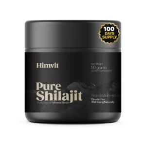 Potent Himalayan Shilajit resin, rich in fulvic acid and trace minerals, supporting energy, metabolism, and immunity for both men and women.