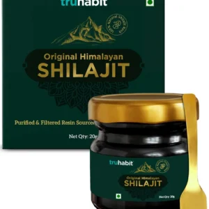 A jar of pure Himalayan Shilajit resin, a natural supplement for men and women to boost stamina and energy, sourced from high altitudes and lab-tested for purity.