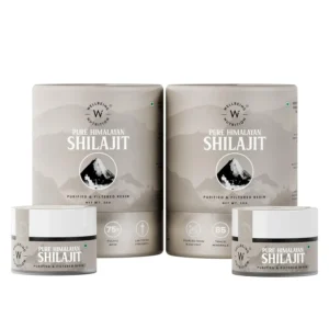 Wellbeing Nutrition Himalayan Shilajit resin sourced from 18,000 feet in the Himalayas boosts stamina, improves performance, and aids in post-exercise recovery for both men and women.