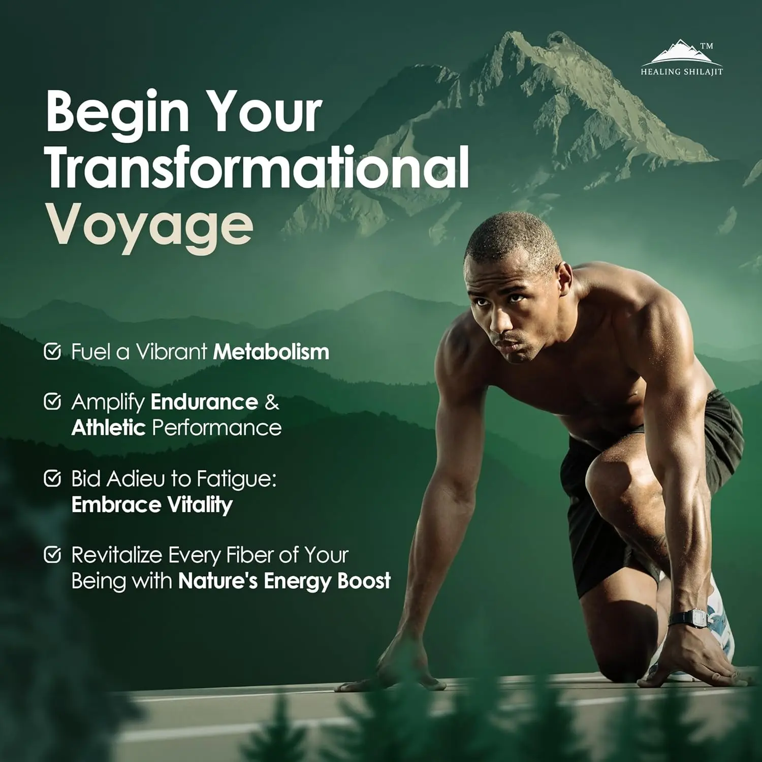 This is a close-up image of sun-dried Himalayan Shilajit resin, ethically harvested and third-party tested for purity, showcasing its rich mineral content and gold quality.