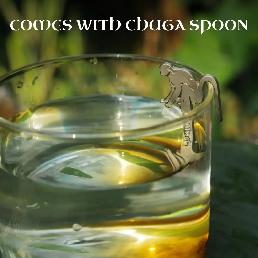 Two jars of Chuga's pure Himalayan Shilajit resin, harvested at 16,000 feet and lab tested for purity with 88.9% fulvic acid content, are shown.