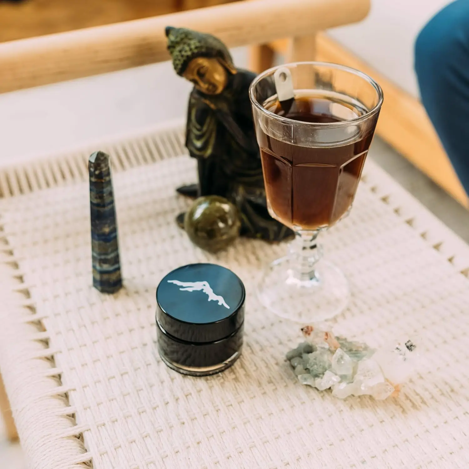 Jar of pure Himalayan Shilajit resin harvested at 16,000+ ft, with 85+ trace minerals and fulvic acid, includes measuring spoon.
