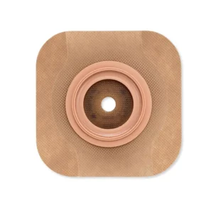 Five Hollister CeraPlus convex skin barriers designed with ceramide to protect the skin's moisture barrier and prevent water loss.