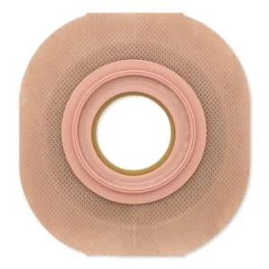 Hollister New Image Flextend ostomy barrier with a 44 mm flange offering extended wear and skin protection with a floating flange for post-operative comfort.