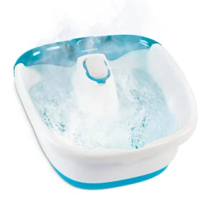 Enjoy warm, soothing foot spa with pumice stone for exfoliation, and toe-touch control from the HoMedics Bubble Mate Foot Spa.