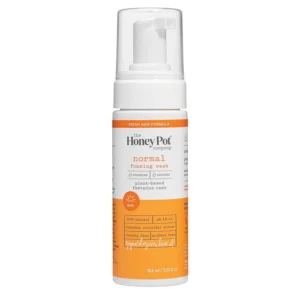 The Honey Pot Company's natural feminine wash gently cleanses, hydrates, and minimizes odor with a plant-derived, pH-balanced formula perfect for sensitive skin.