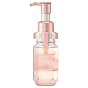 &Honey Melty Moist Repair Oil with shower rose honey scent, perfect for those with ribbed and curly hair needing extra care and a glossy finish.