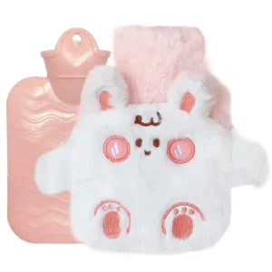 A cute rabbit hot water bag helps relieve pain and keeps kids warm and comfortable.