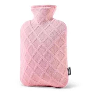 FORICOM hot water bottle with a soft cover provides soothing warmth and pain relief for aches, pains, and cold weather.