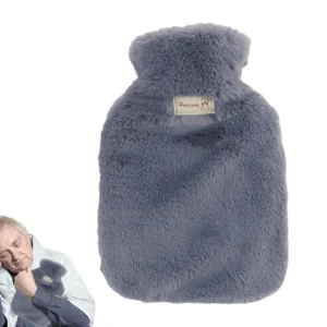 This hot water bottle with a soft plush cover provides long-lasting warmth and features a leakproof design, making it a perfect gift for winter.