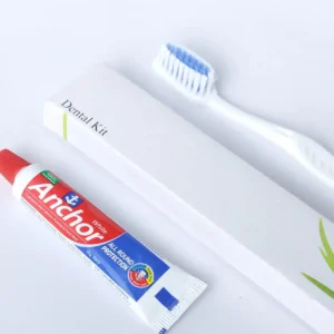 This bulk pack of 50 individually wrapped dental kits includes a toothbrush and 8g toothpaste, ideal for hotels, Airbnb hosts, and guest amenities.