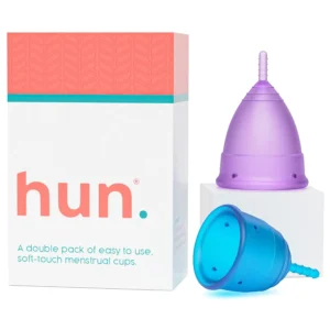 The Hun menstrual cup is made of soft, medical-grade silicone, providing a comfortable, flexible, and leak-free period experience for up to 12 hours.
