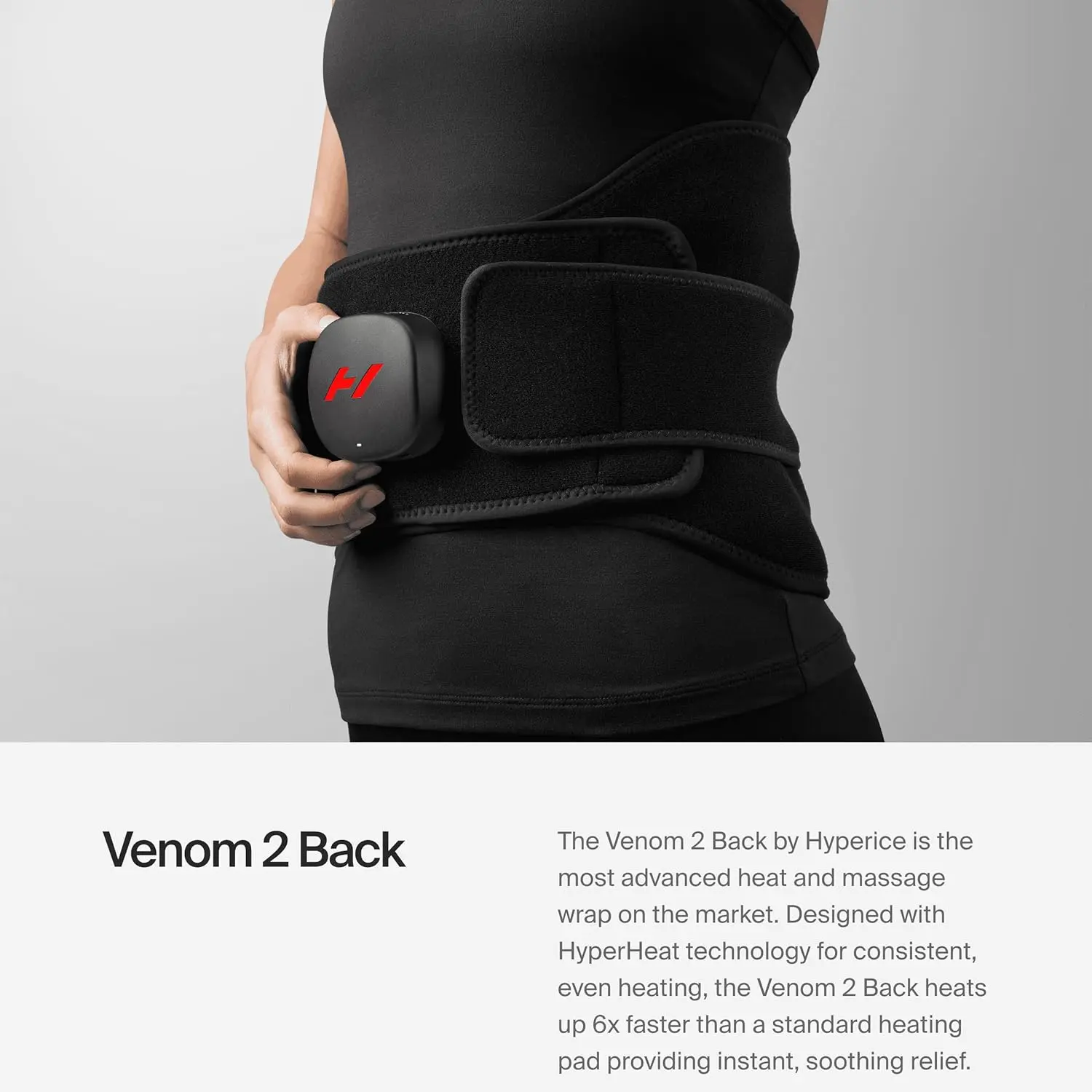 The Hyperice Venom 2 Back wrap uses heat and vibration to soothe sore back muscles and improve flexibility.