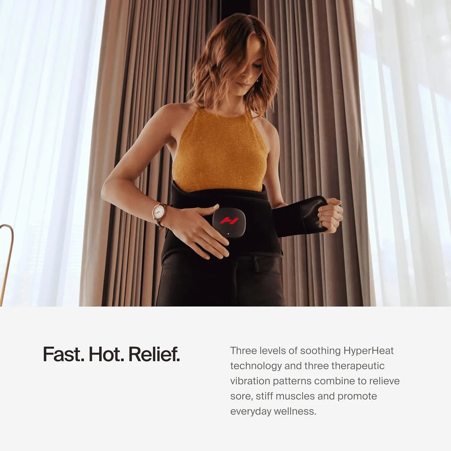 The Hyperice Venom 2 Back wrap uses heat and vibration to soothe sore back muscles and improve flexibility.