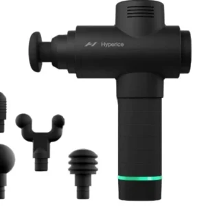The Hyperice Hypervolt 2 massage gun provides percussion massage for muscle relief, featuring QuietGlide technology.