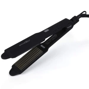 The IKONIC S9 Plus hair crimper features wider plates, adjustable temperature up to 230°C, and tourmaline technology for professional styling and effortless results.