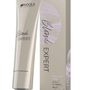 Indola Blonde Expert hair color provides anti-fade protection for natural hair, delivering rich, long-lasting color and a luminous shine.